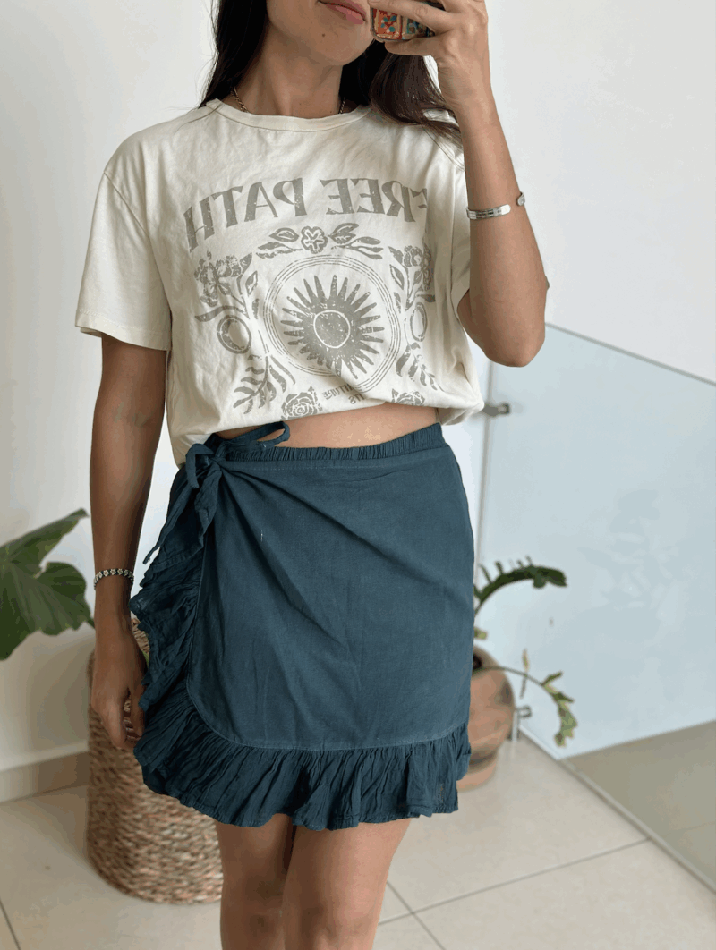 Falda Short Lucia Azul Marino - Imagen 3